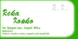 reka kopko business card
